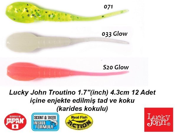 Lucky John Troutino 1.7''(inch) 4.3cm 12 Adet S20