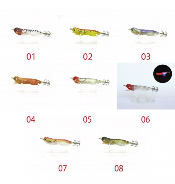 Captain 3016 Işıklı Kalamar Zokası 8cm Fukado Squid 08