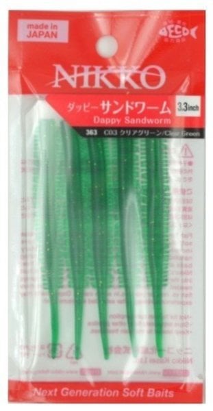 Nikko Sandworm Floating 8.5cm LRF Silikonu Clear Green 363