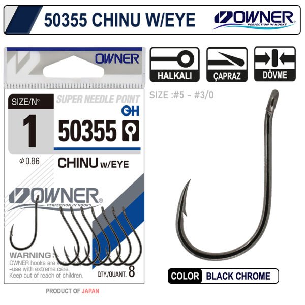 Owner 50355 Chinu W/ Eye Gun Black İğne 4