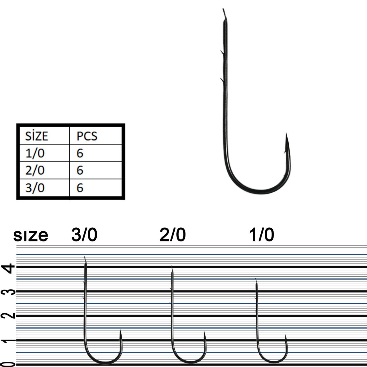Tachiuo Hari Wht  6 Pcs