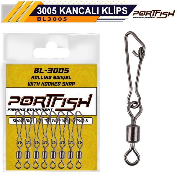 Portfish BL-3005 Kancalı Klips 4