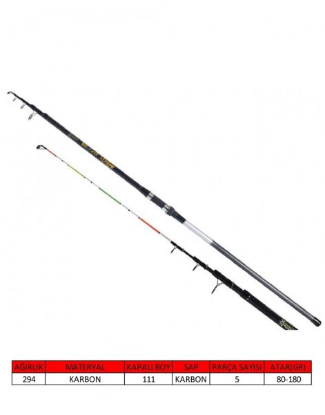 Captain 1525 Cast Strong Tele Surf Kamış 80-180gr Atar 375 cm