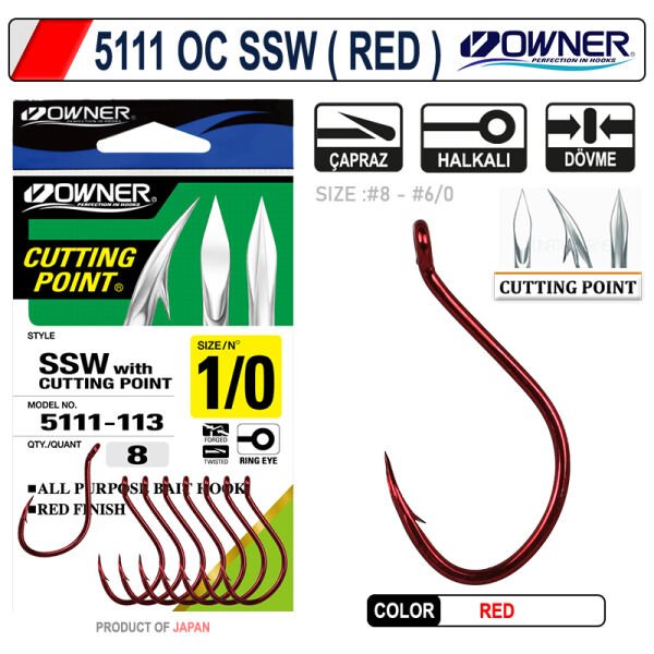 OWNER 5111 OC SSW ( RED ) 6-0
