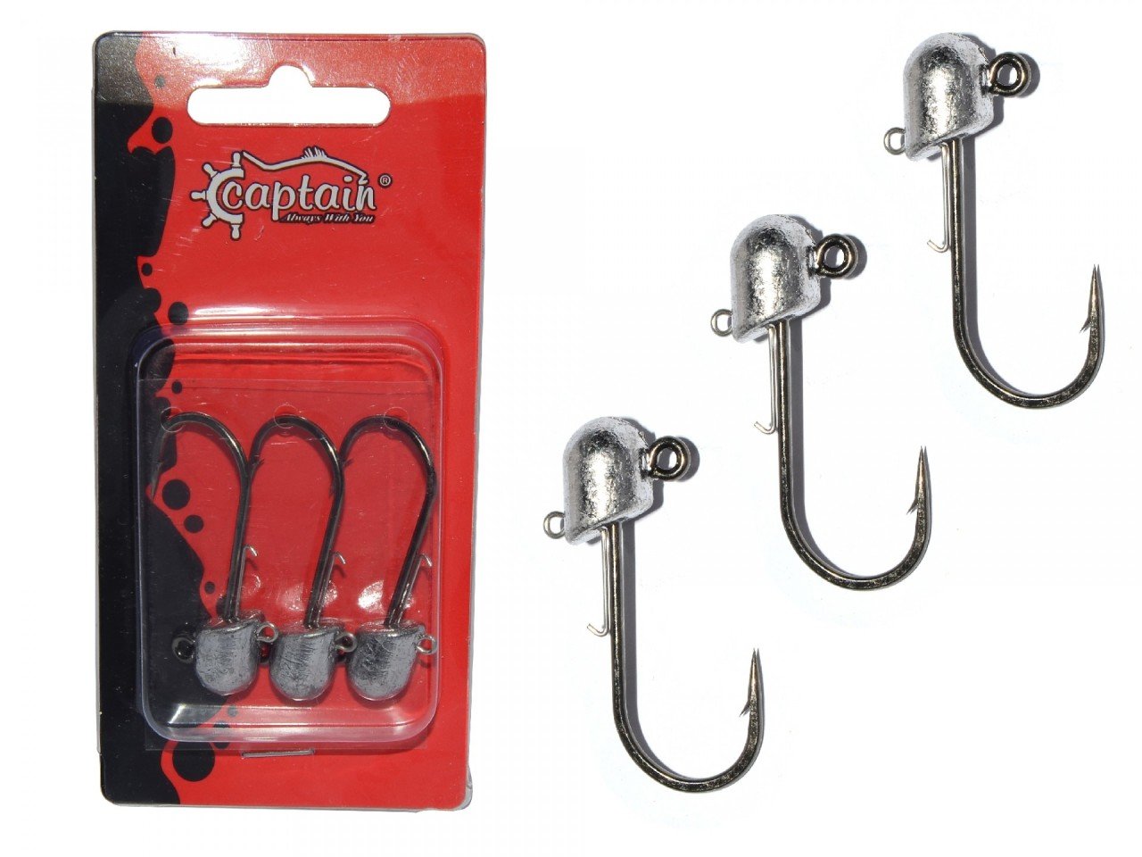 Captain Jig Head Squidgies 3'lü Set Roket Başlı Tırnaklı Jig Head 9.5 gr