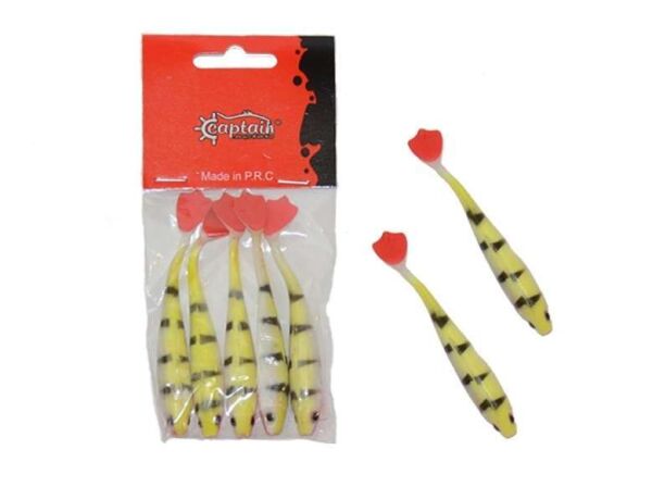 Captain 3566 Pencil Duck 9cm Levrek Silikonu 5li Paket Suni Yem 1