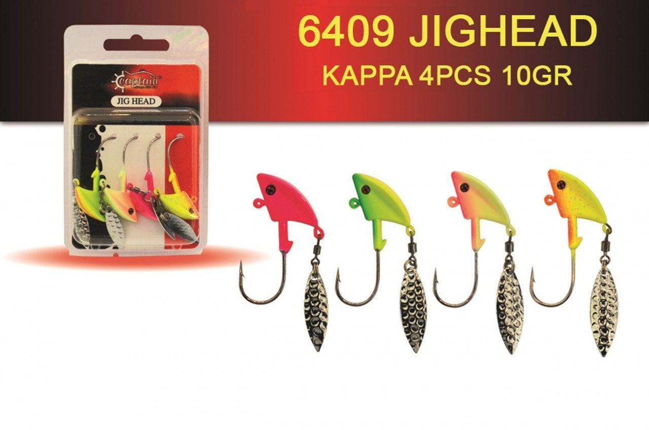 Captain Jig Head Kappa 4'lü Mix Set Kaşıklı Jig Head 10 gr