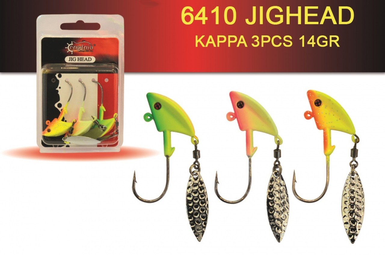 Captain Jig Head Kappa 4'lü Mix Set Kaşıklı Jig Head 14 gr