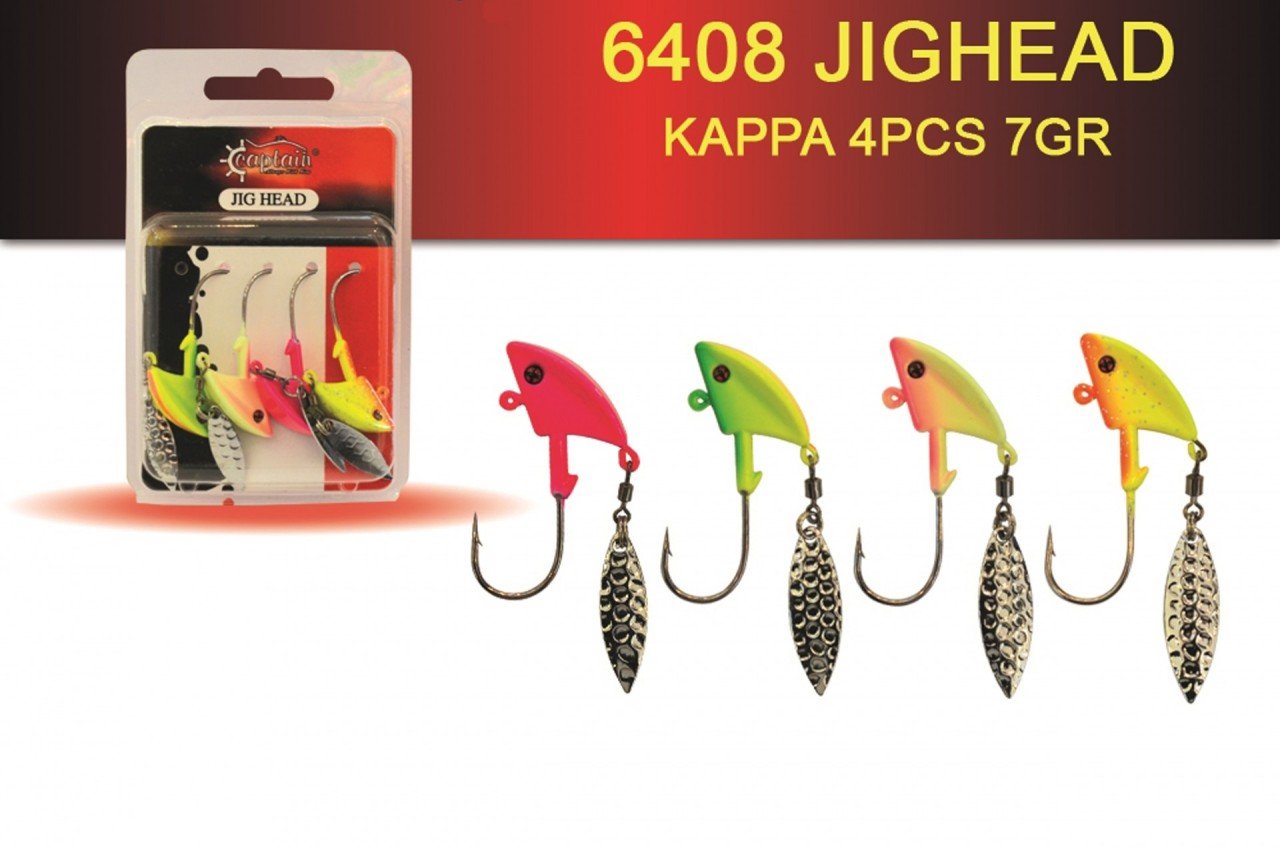 Captain Jig Head Kappa 4'lü Mix Set Kaşıklı Jig Head 7 gr