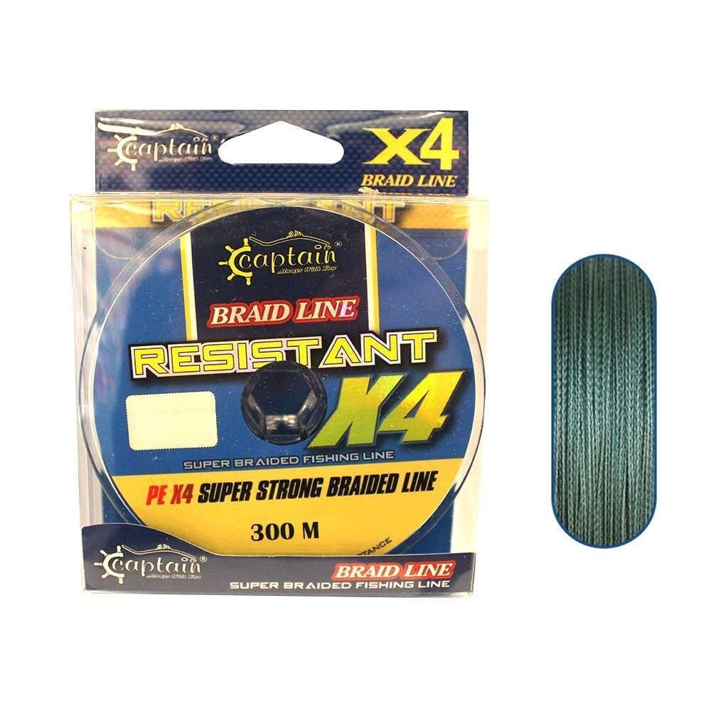 Captain Resistant PE 4 Kat Spin İp Misina 300mt Yeşil