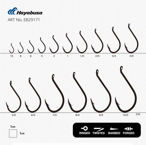 Hayabusa HBEK 562 Delikli Octopus Sinarit İğnesi Black Nikel