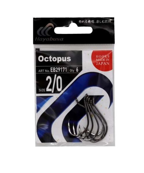 Hayabusa HBEK 562 Delikli Octopus Sinarit İğnesi Black Nikel