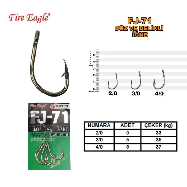 Fire Eagle Hook Fj-71 4/0