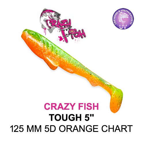 CRAZY FISH TOUGH 5 / 125 MM / COLOR: 5D ORANGE CHART