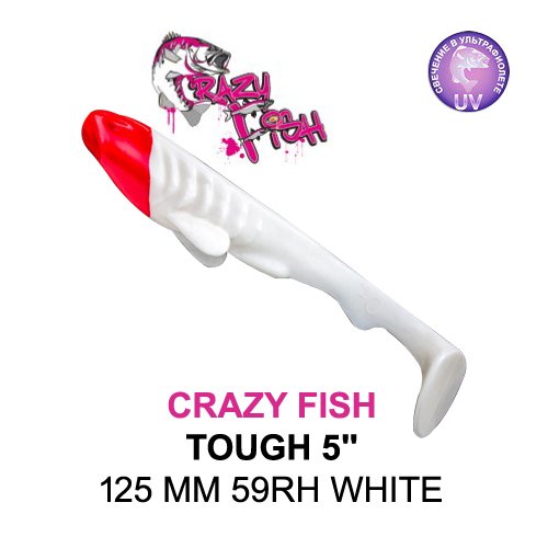 CRAZY FISH TOUGH 5 / 125 MM / COLOR: 59RH WHITE