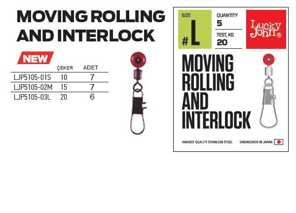 Lucky John Klips 5105 Gözlü Fırdöndülü Klips M