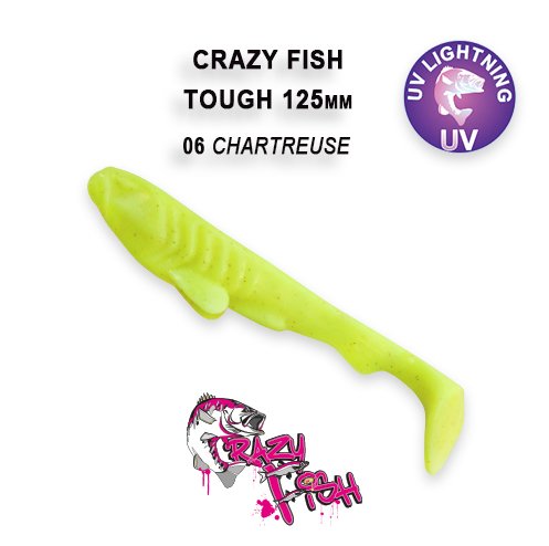 CRAZY FISH TOUGH 5 / 125 MM / COLOR: 6 CHARTREUSE
