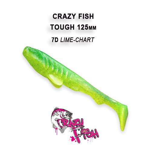 CRAZY FISH TOUGH 5 / 125 MM / COLOR: 7D LIME CHART