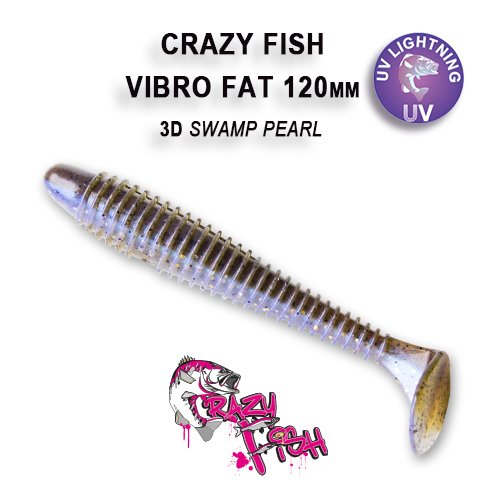CRAZY FISH VIBRO FAT / 120 MM / COLOR: 3D SWAMP PEARL