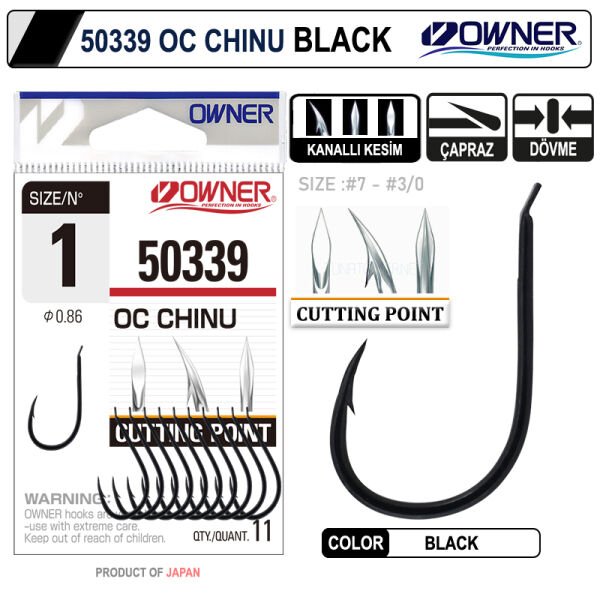 Owner 50339 Cut Chinu Black İğne 2-0