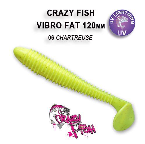 CRAZY FISH VIBRO FAT / 120 MM / COLOR: 06 CHARTREUSE