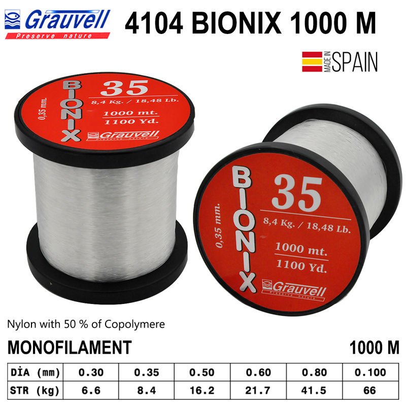 Grauvell Bionix 1000m Monofilament Misina 0,35