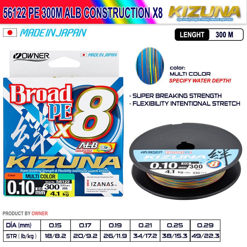 Kizuna 56122 Pe  300m Alb Construction x8 Multi Color 0,25