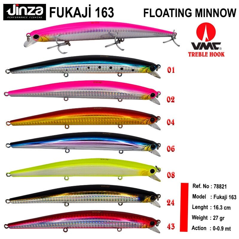 Jinza Fukaji 163 mm 27 gr Maket Balık 08