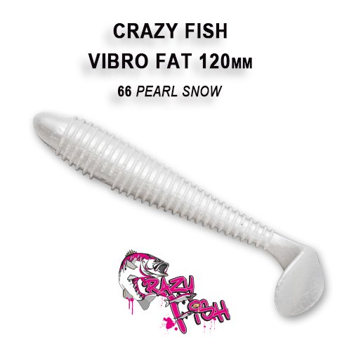 CRAZY FISH VIBRO FAT / 120 MM / COLOR: 66 PEARL SNOW