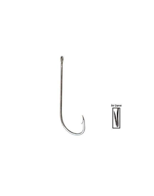 Youvella 1375 Uzun Pala Delikli Çapraz Lüfer İğnesi 100lü Kutu Nikel