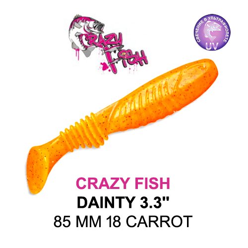 CRAZY FISH DAINTY 3,3'' / 85 MM / COLOR: 18 CARROT