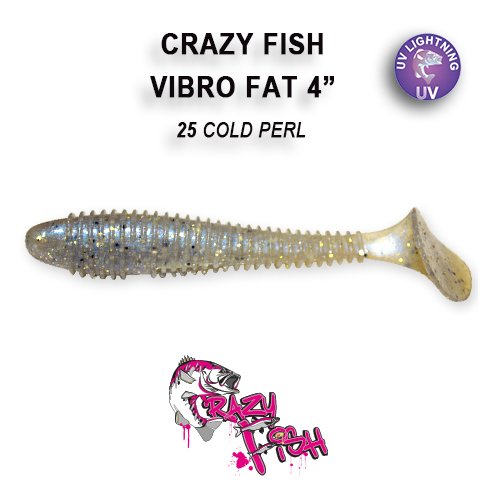 CRAZY FISH VIBRO FAT / 100 MM / COLOR: 25 COLD PEARL