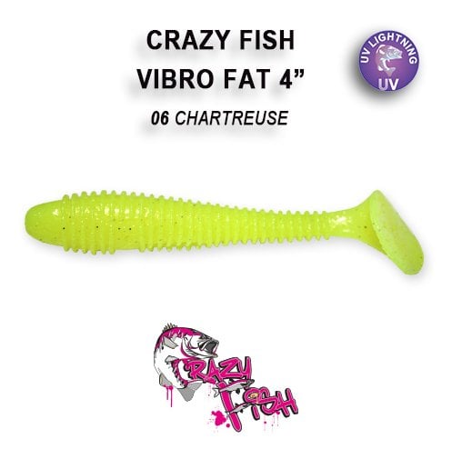 CRAZY FISH VIBRO FAT / 100 MM / COLOR: 06 CHARTREUSE