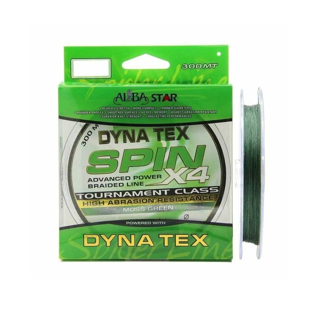 Albastar Dyna Tex Spin 4x İp Misina Green - 0.20MM - 300M - 9.08KG