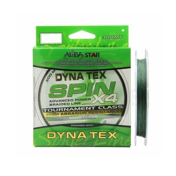 Albastar Dyna Tex Spin 4x İp Misina Green - 0.20MM - 300M - 9.08KG