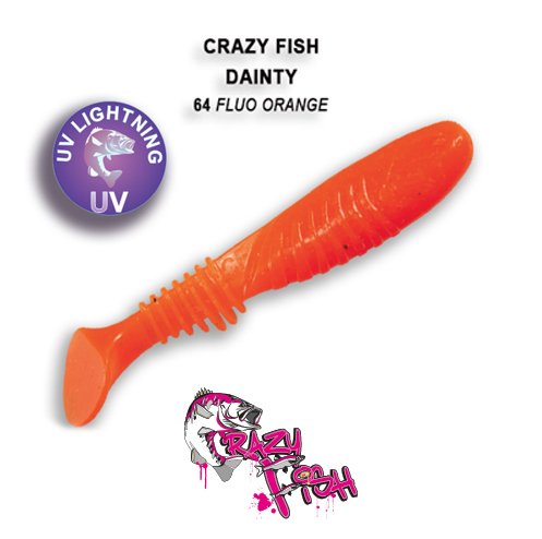 CRAZY FISH DAINTY 3,3'' / 85 MM / COLOR: 64 FLUO ORANGE