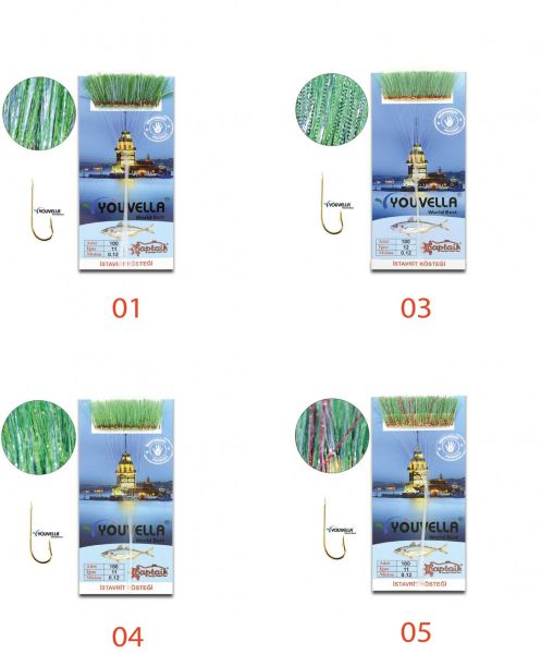 Youvella 7568 İstavrit Kösteği Kartonda 100 Sarı İğne 0.15mm Köstek