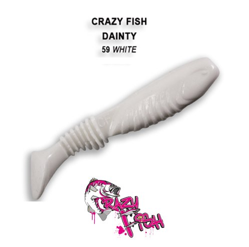 CRAZY FISH DAINTY 3,3'' / 85 MM / COLOR: 59 WHITE