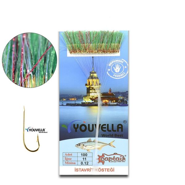 Youvella 7568 İstavrit Kösteği Kartonda 100 Sarı İğne 0.15mm Köstek 05