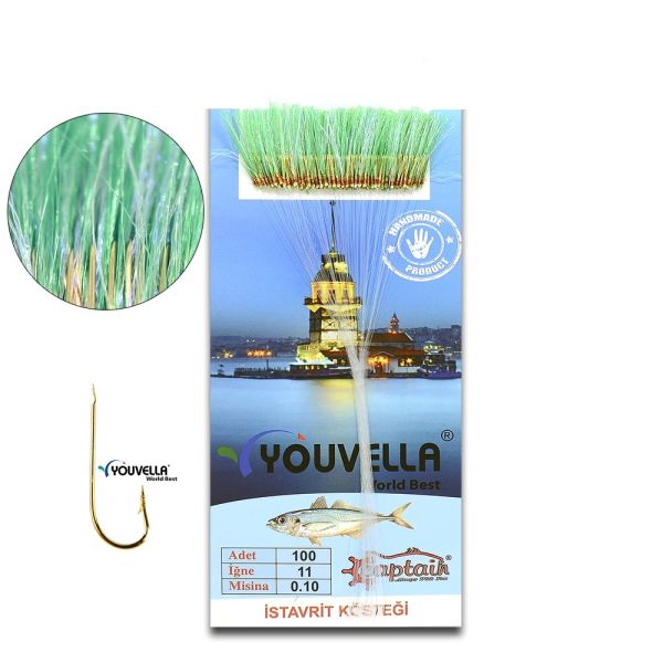 Youvella 7568 İstavrit Kösteği Kartonda 100 Sarı İğne 0.15mm Köstek 02