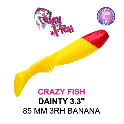 CRAZY FISH DAINTY 3,3'' / 85 MM / COLOR: 3RH BANANA