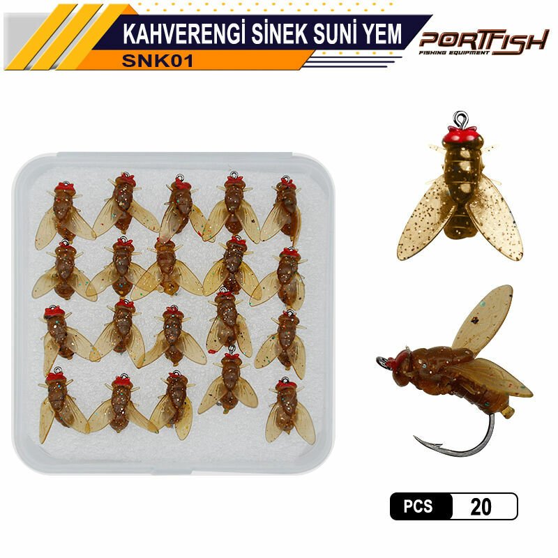 Portfish Sinek Suni Yem Kahverengi 20 Adetli