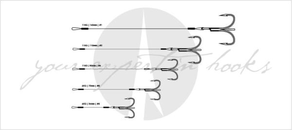 VMC Stinger Üçlü Olta İğnesi Çelik Telli 7554 Standart - NO:2 - 11CM