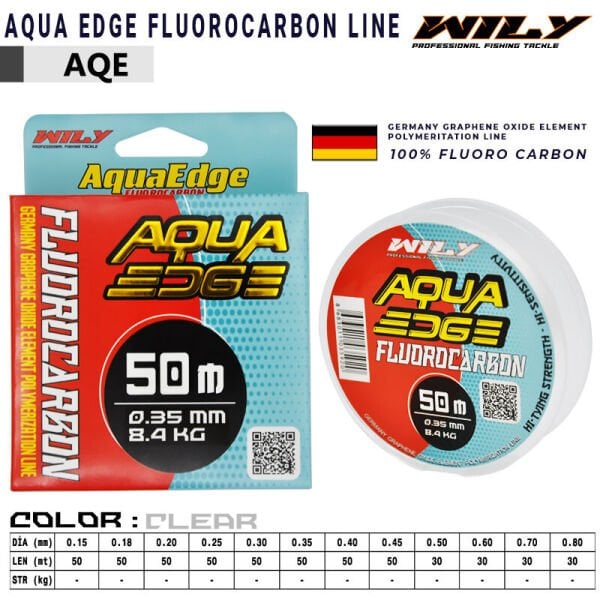 Wily Aqua Edge  Fluoro Carbon Coated 0,70 - (30 mt)