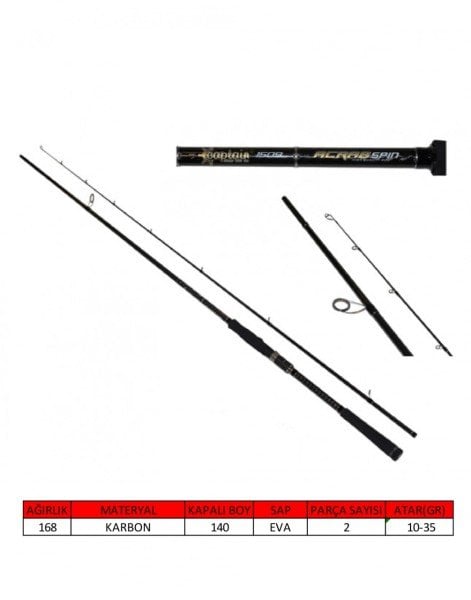 Captain 1509 Acrab Spin 274cm 2 Parça Spin Kamış 10-35gr Atar