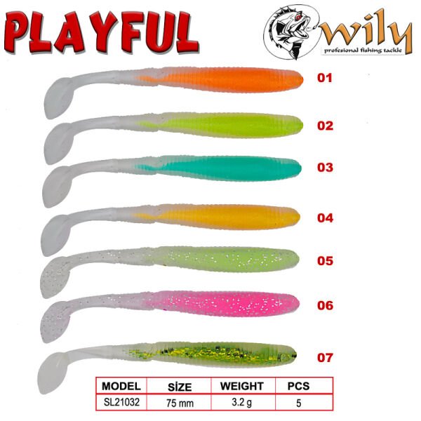 Wily Playful Silikon Yem 7.5 cm 3.2 gr 02