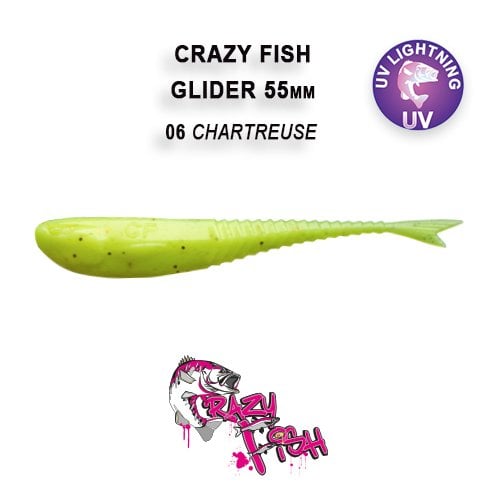 CRAZY FISH GLIDER 2.2'' / 55 MM / COLOR: 06 CHARTREUSE