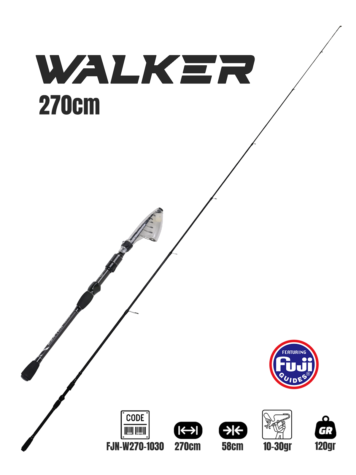 Fujin Walker 270cm 10-30gr Teleskopik Spin Kamışı