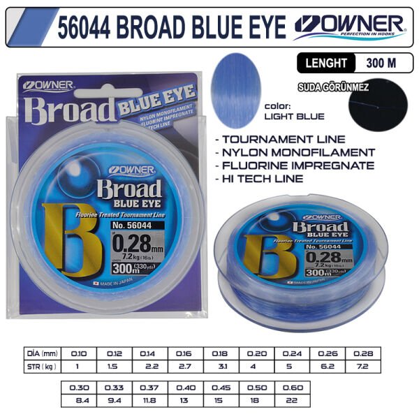Owner 56044 Broad Blue Eye 300m Light Blue 0,20