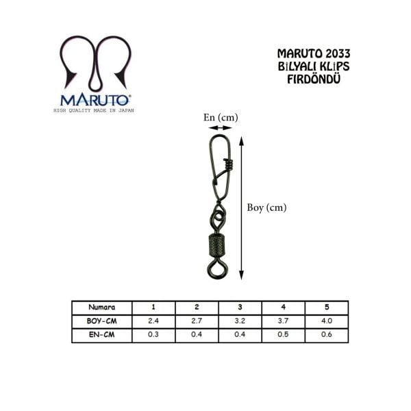 Maruto 2033 Bilyalı Klips Fırdöndü (10) 2